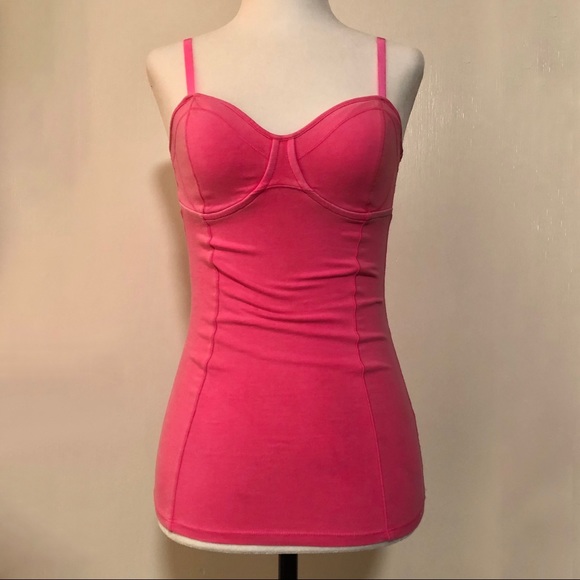 💸 $2 ADD-ON Aritzia Talula Hot Pink Bustier Tank Top - Picture 3 of 8